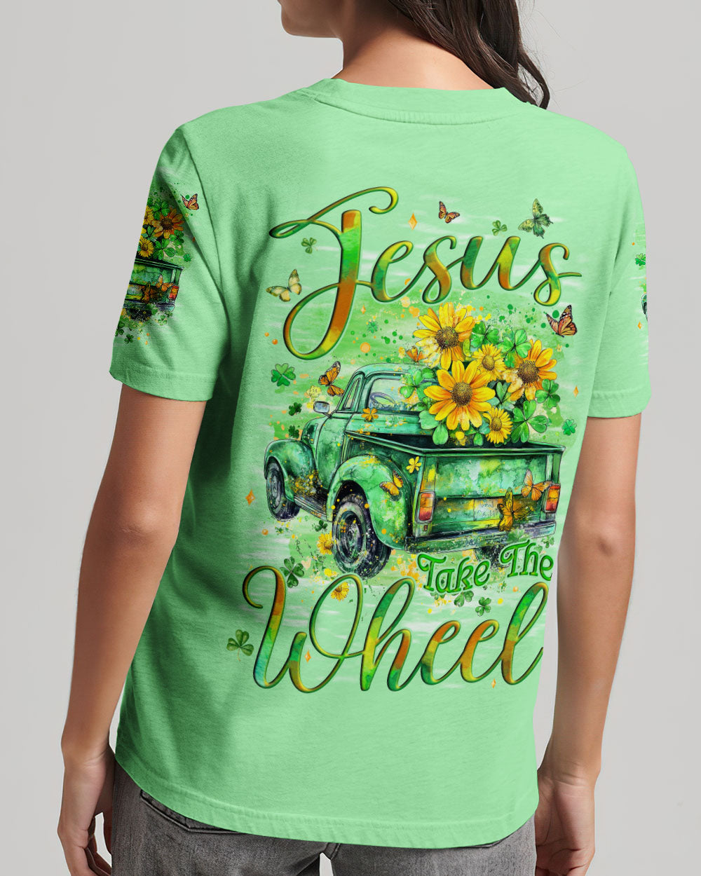 Jesus Take The Wheel Women's All Over Print Shirt - Tyqy0402252