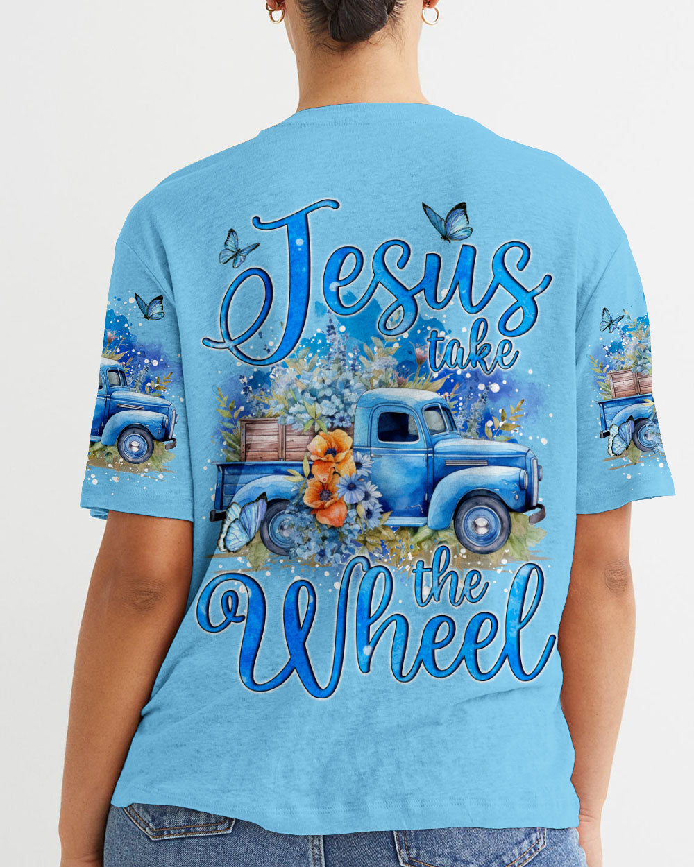 Jesus Take The Wheel Women's All Over Print Shirt - Tyqy0405242
