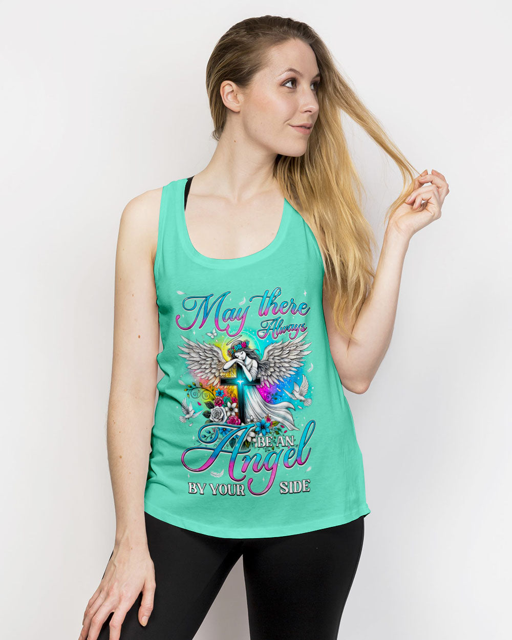 May There Always Be An Angel Beside You Women's All Over Print Shirt - Tyqy0508243