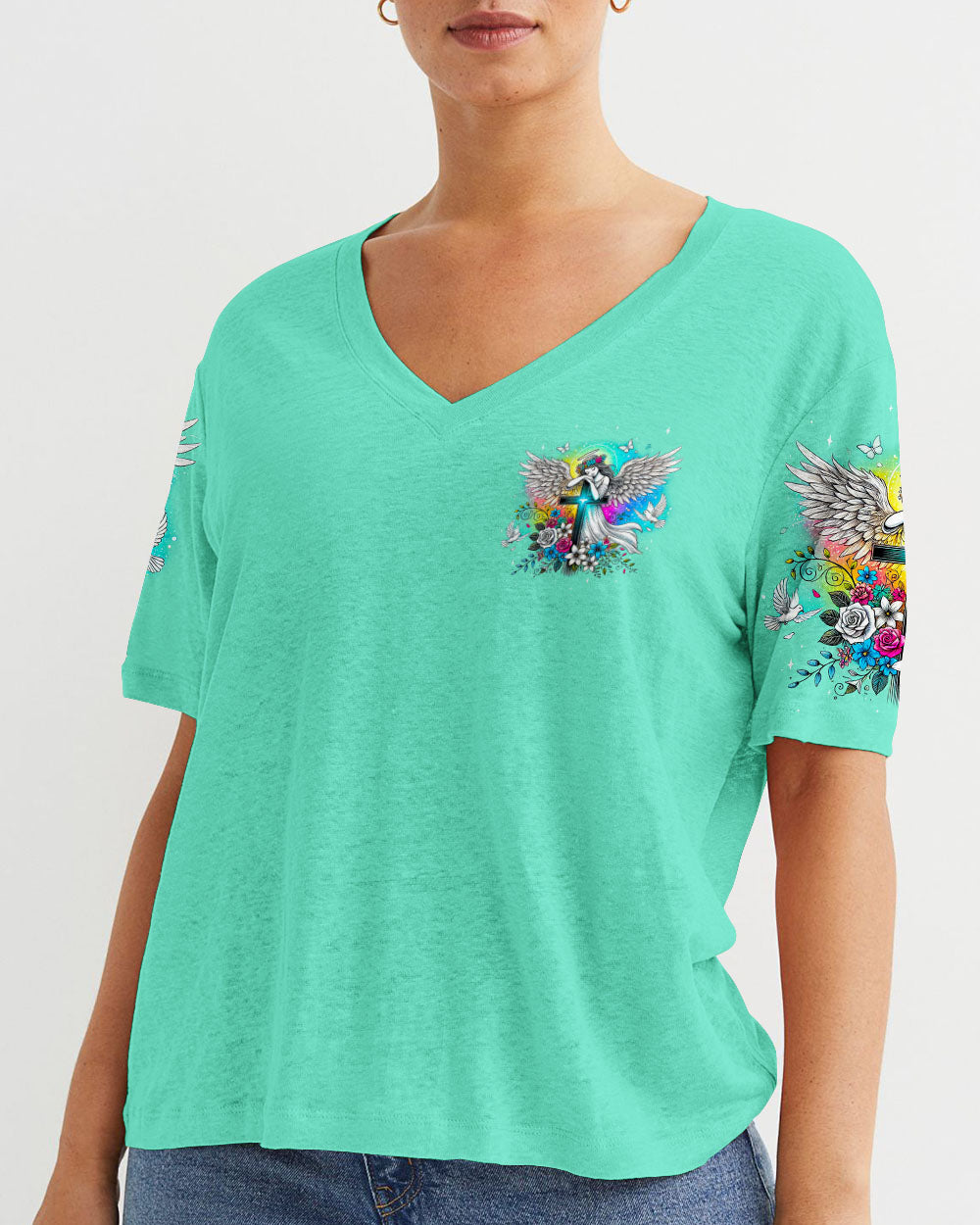 May There Always Be An Angel Beside You Women's All Over Print Shirt - Tyqy0508243