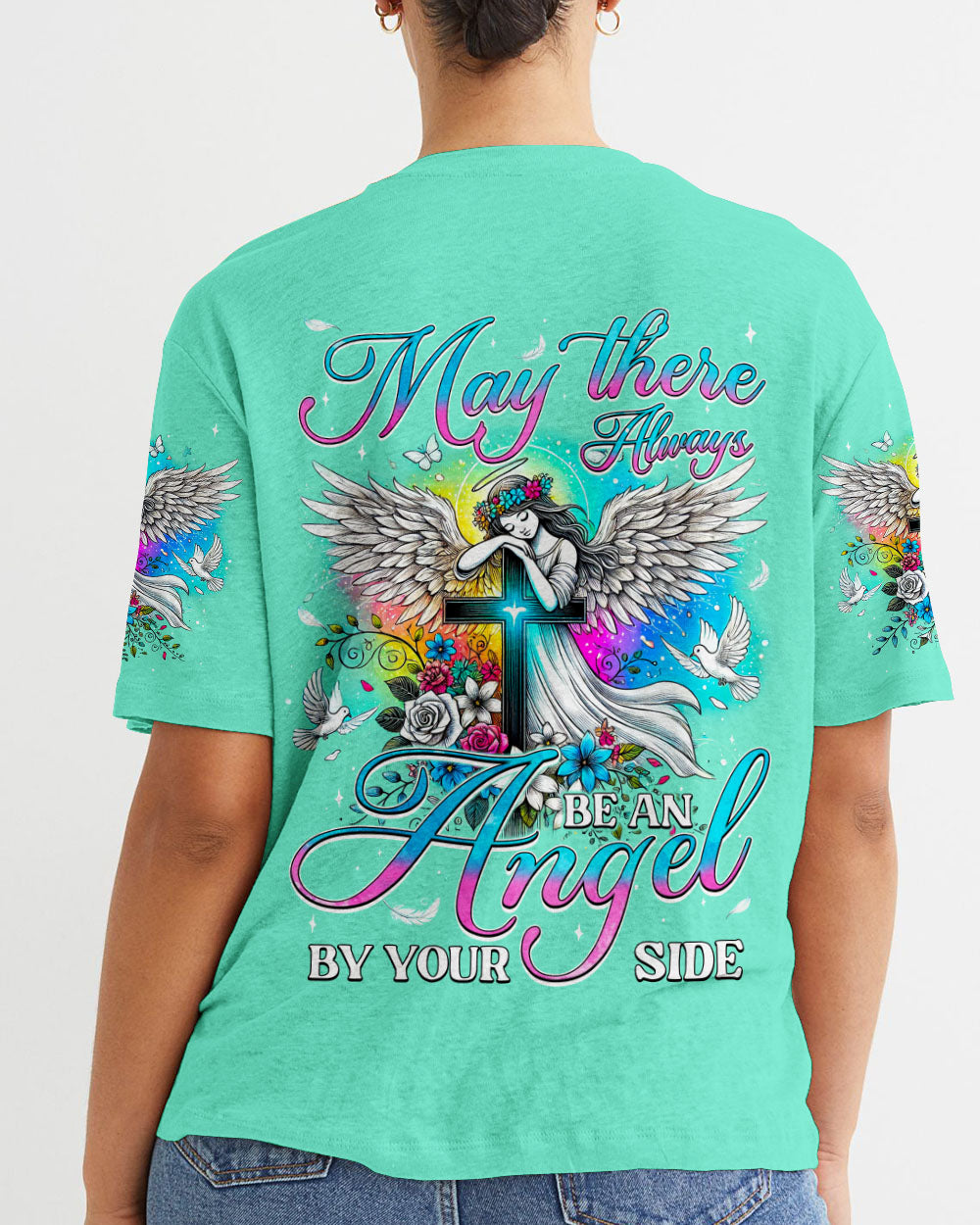 May There Always Be An Angel Beside You Women's All Over Print Shirt - Tyqy0508243