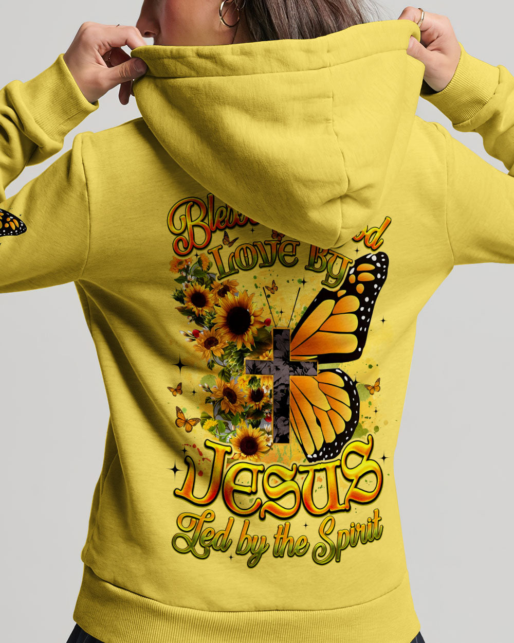 Blessed By God Butterfly Sunflowers Women's All Over Print Shirt - Tyqy0509253