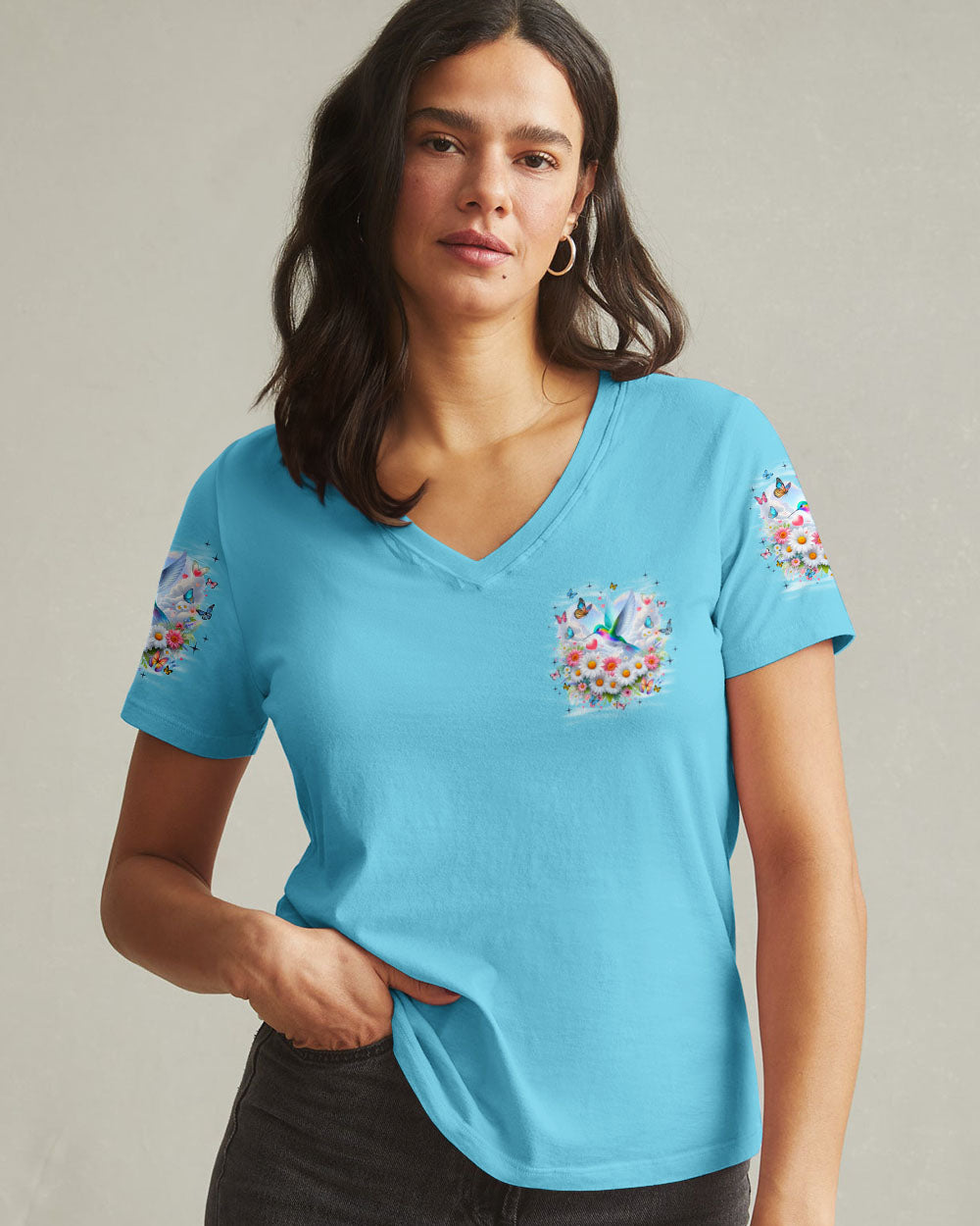 I Believe There Are Angels Among Us Hummingbird Women's All Over Print Shirt - Tyqy0602262