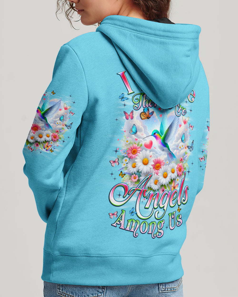 I Believe There Are Angels Among Us Hummingbird Women's All Over Print Shirt - Tyqy0602262