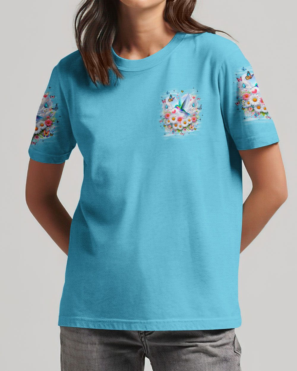 I Believe There Are Angels Among Us Hummingbird Women's All Over Print Shirt - Tyqy0602262