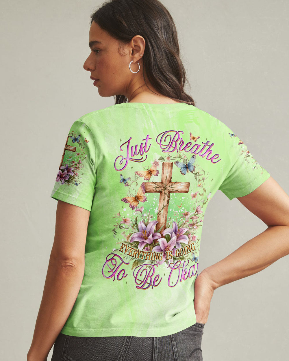 Just Breathe Women's All Over Print Shirt - Tyqy0609241
