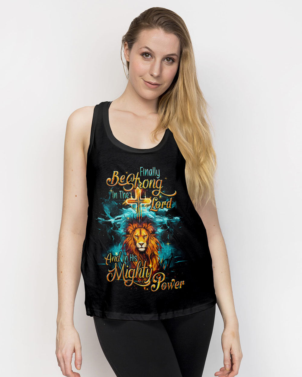 Be Strong In The Lord Lion Women's All Print Shirt - Tyqy0610232