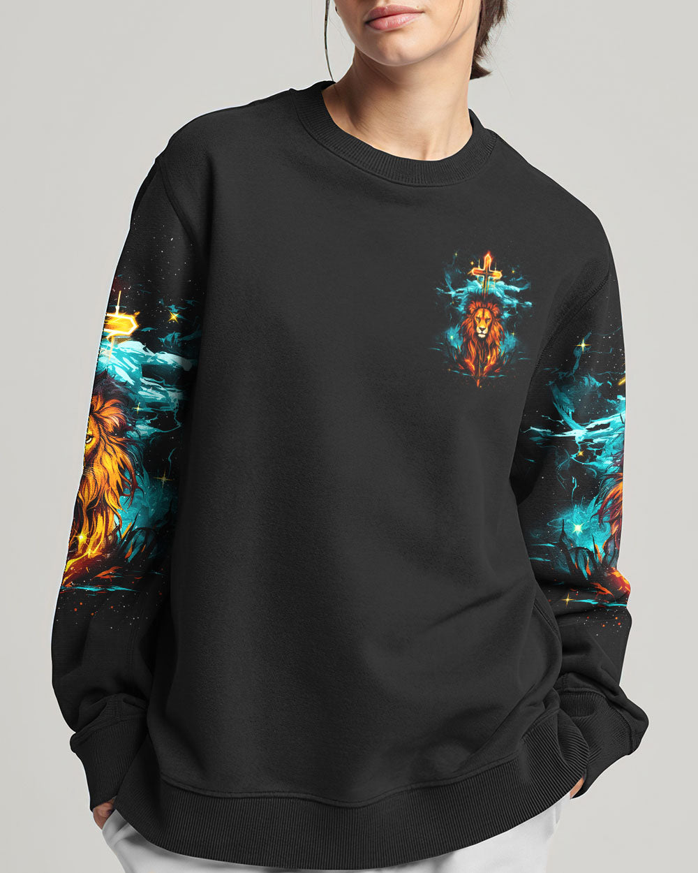 Be Strong In The Lord Lion Women's All Print Shirt - Tyqy0610232