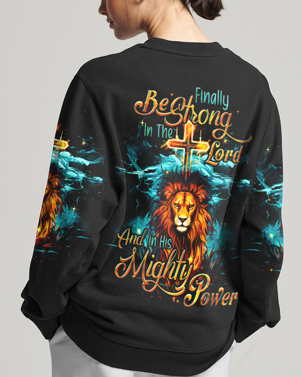 Be Strong In The Lord Lion Women's All Print Shirt - Tyqy0610232
