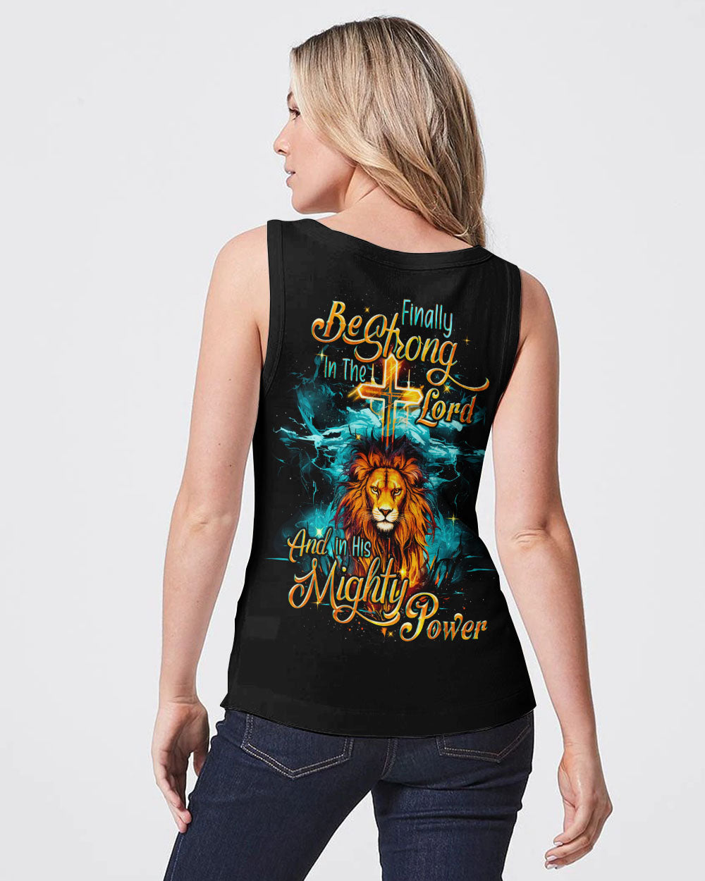Be Strong In The Lord Lion Women's All Print Shirt - Tyqy0610232