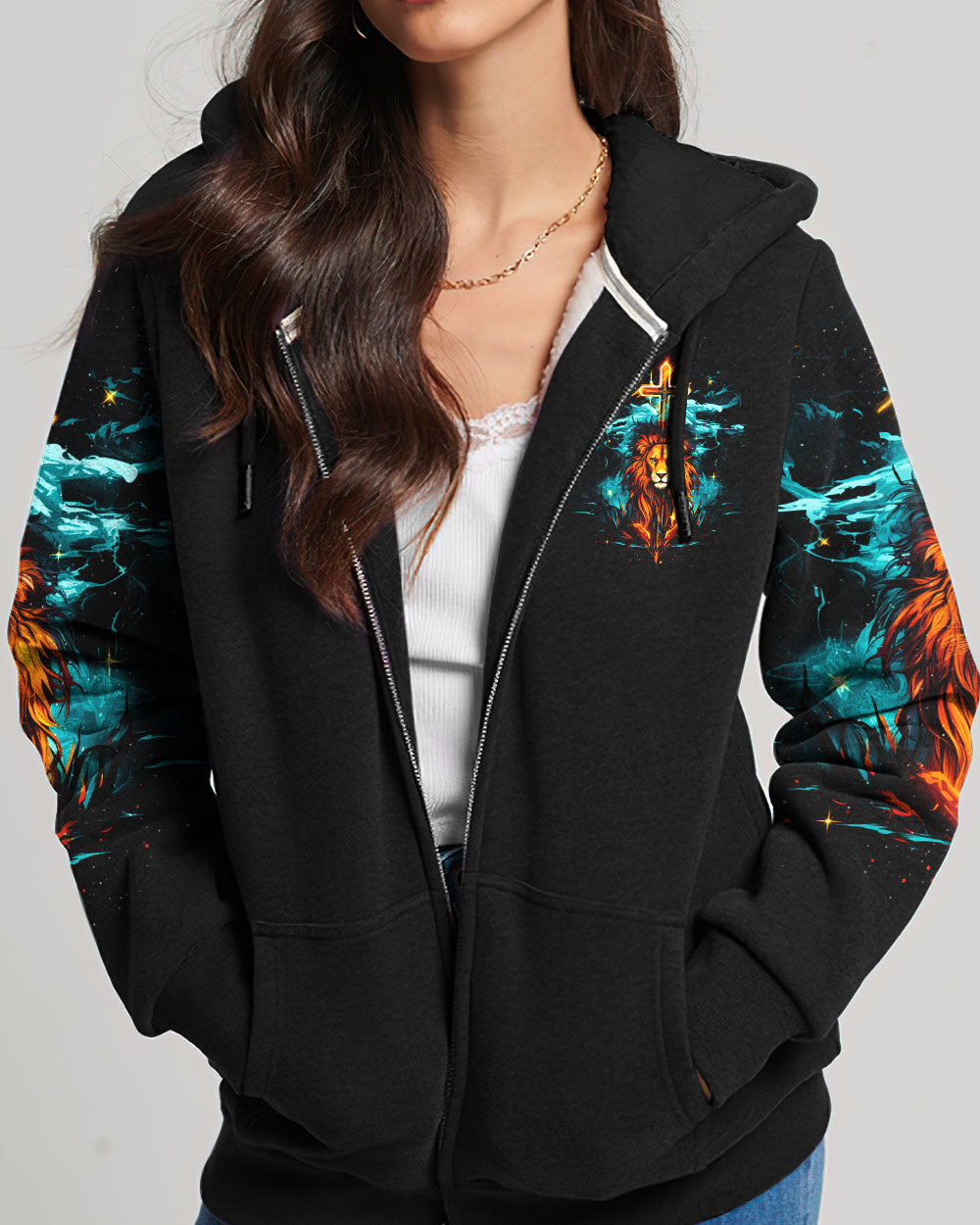 Be Strong In The Lord Lion Women's All Print Shirt - Tyqy0610232