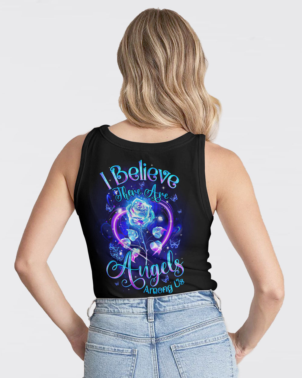 I Believe There Are Angels Among Us Rose Women's All Over Print Shirt - Tyqy0705254