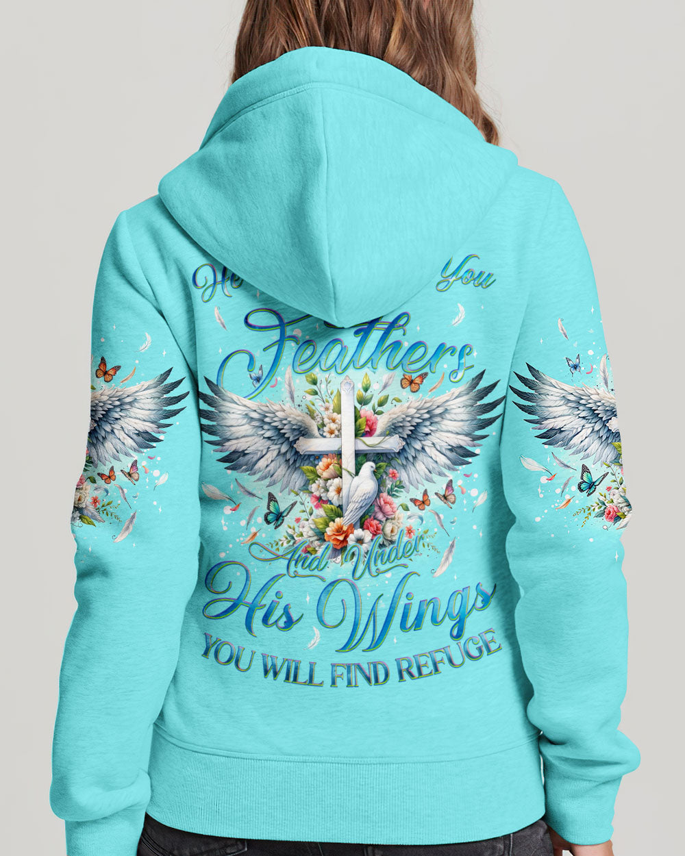 He Will Cover You With His Feathers Women's All Over Print Shirt - Tyqy0708241