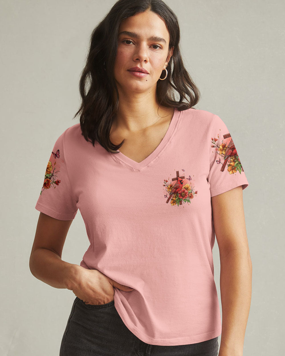 Lord Stood With Me  Cardinal Women's All Over Print Shirt - Tyqy0711241