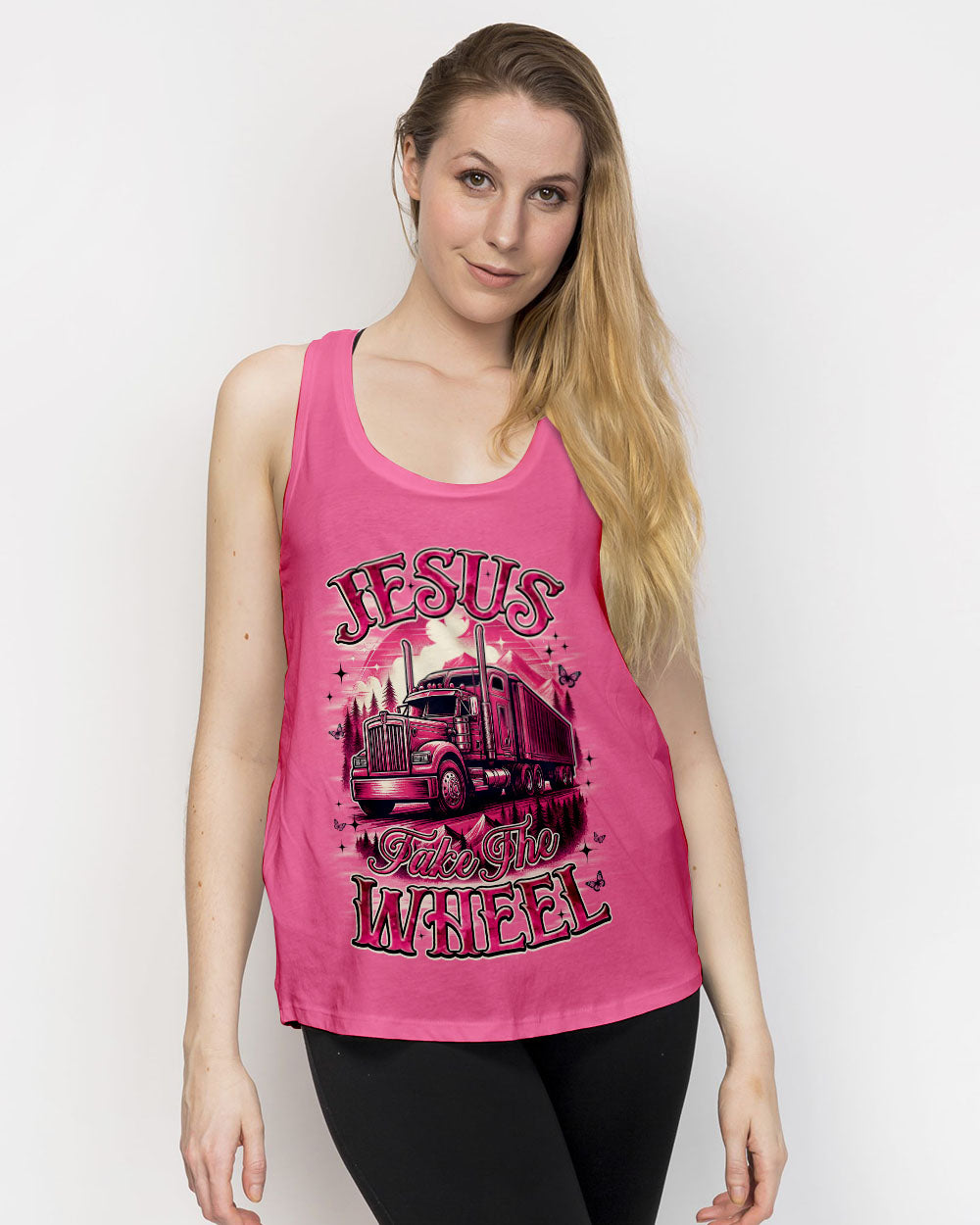 Jesus Take The Wheel Trucker Women's All Over Print Shirt - Tyqy0808253