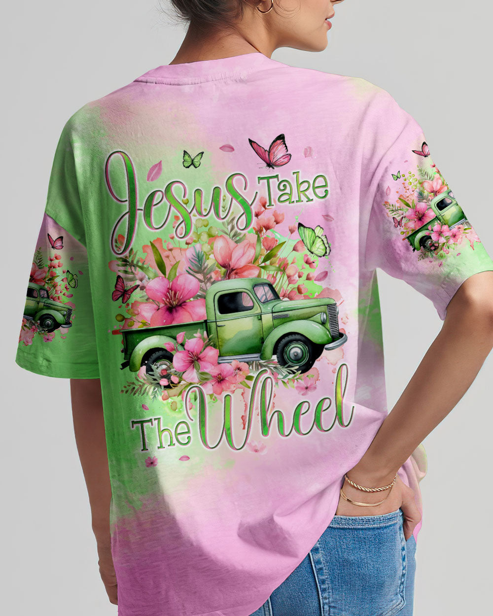 Jesus Take The Wheel Women's All Over Print Shirt - Tyqy0901241