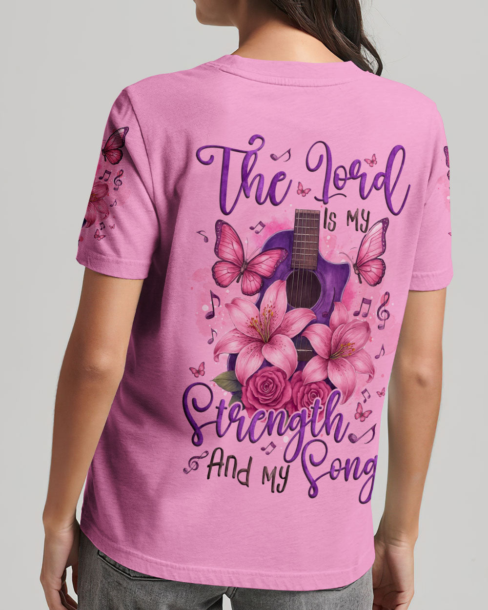 The Lord Is My Strength And My Song Guitar Women's All Over Print Shirt - Tyqy0904254