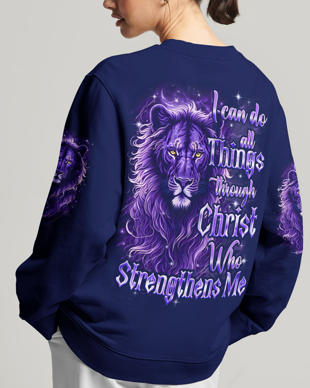 I Can Do All Things Lion Women's All Over Print Shirt - Tyqy0909251