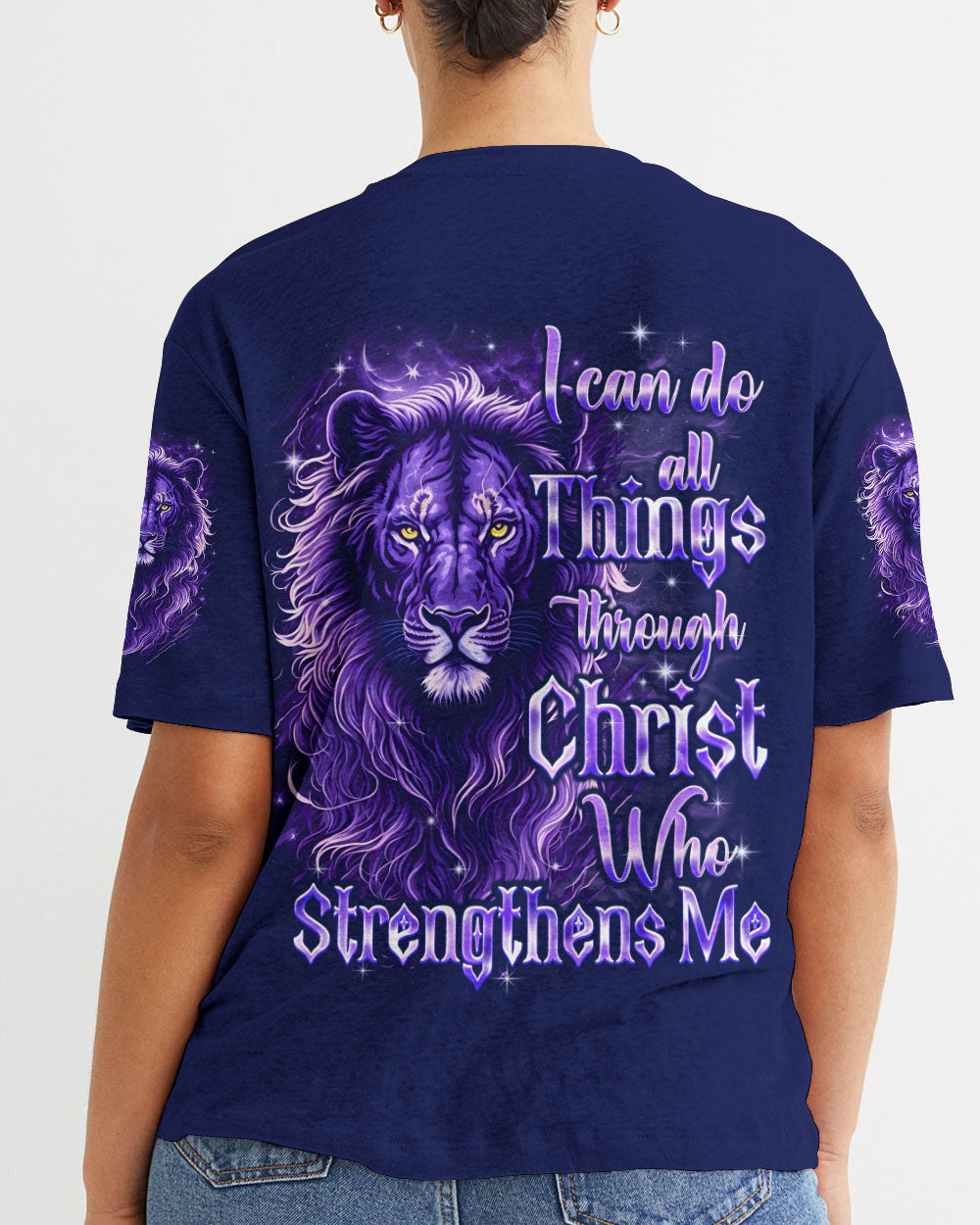 I Can Do All Things Lion Women's All Over Print Shirt - Tyqy0909251