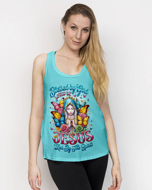 Blessed By God Cross Women's All Over Print Shirt - Tyqy0909253