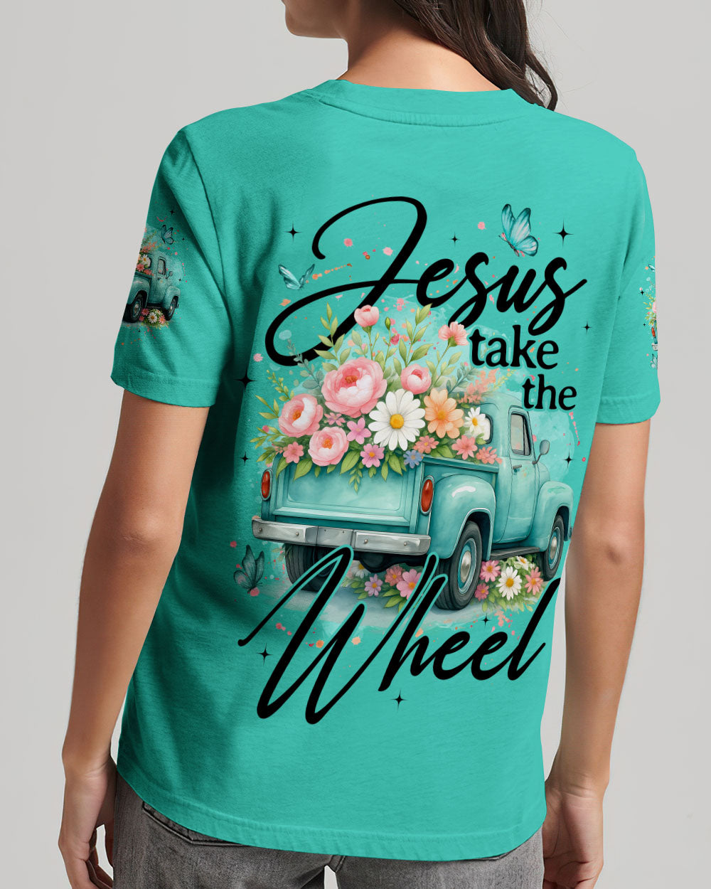 Jesus Take The Wheel Women's All Over Print Shirt - Tyqy0910251