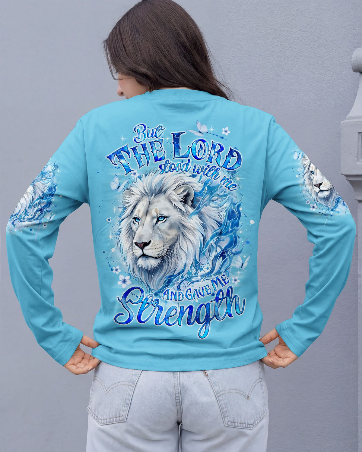 The Lord Stood With Me Lion Women's All Over Print Shirt - Tyqy1001262