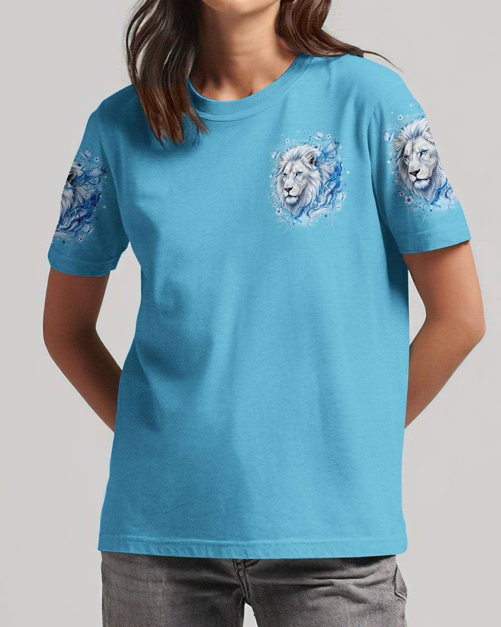 The Lord Stood With Me Lion Women's All Over Print Shirt - Tyqy1001262