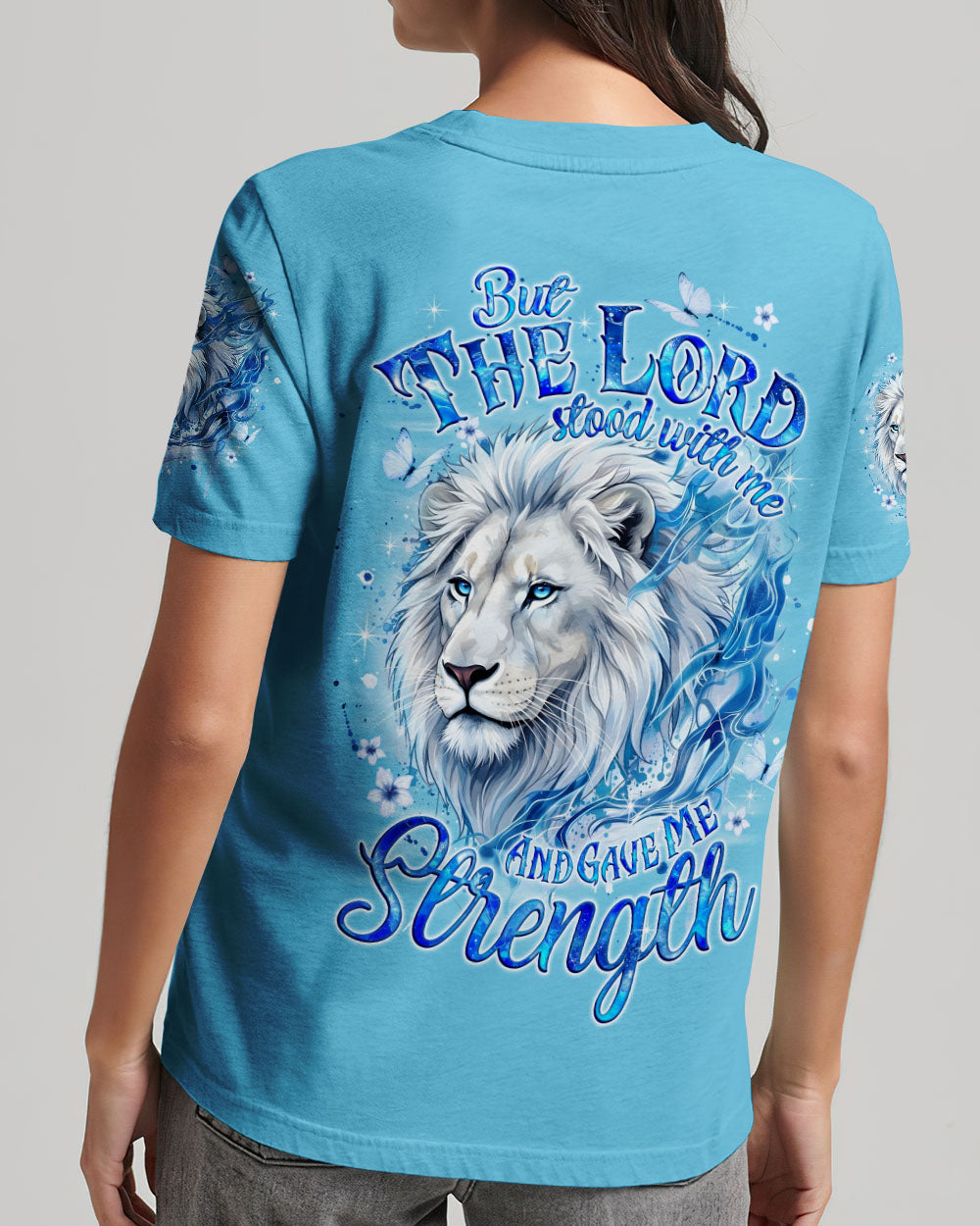 The Lord Stood With Me Lion Women's All Over Print Shirt - Tyqy1001262