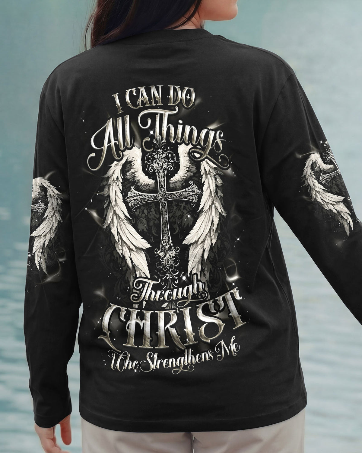 I Can Do All Things Cross Wings Women's All Over Print Shirt - Tyqy1102262