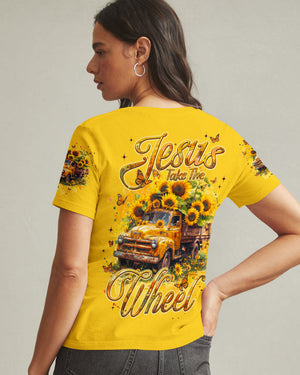 Jesus Take The Wheel Sunflower Women's All Over Print Shirt - Tyqy1104252