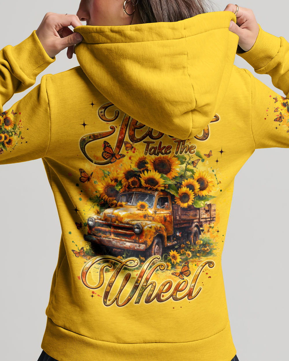 Jesus Take The Wheel Sunflower Women's All Over Print Shirt - Tyqy1104252