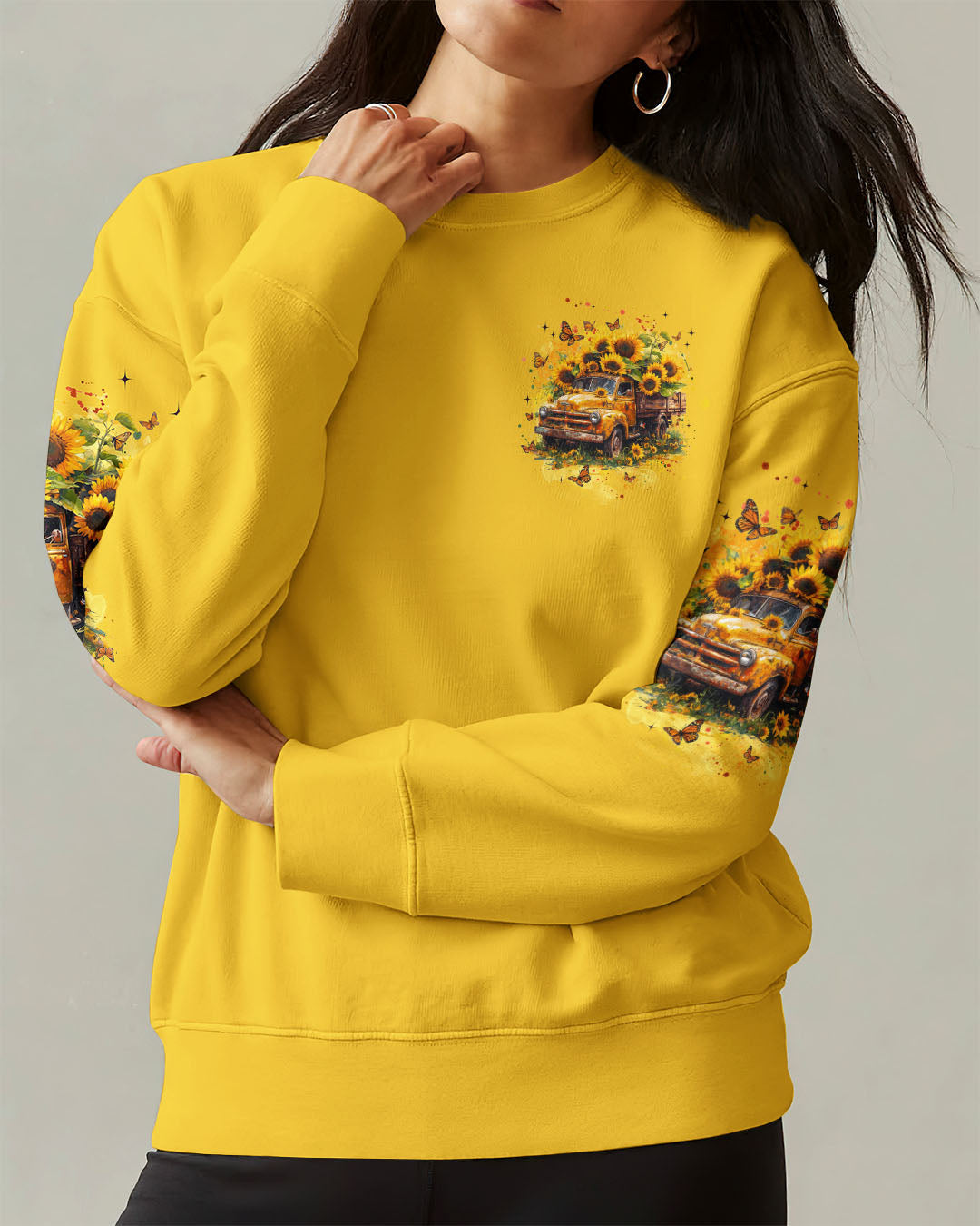 Jesus Take The Wheel Sunflower Women's All Over Print Shirt - Tyqy1104252