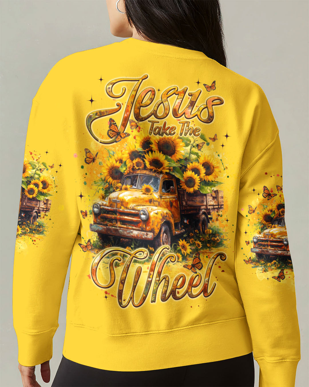 Jesus Take The Wheel Sunflower Women's All Over Print Shirt - Tyqy1104252