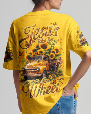 Jesus Take The Wheel Sunflower Women's All Over Print Shirt - Tyqy1104252
