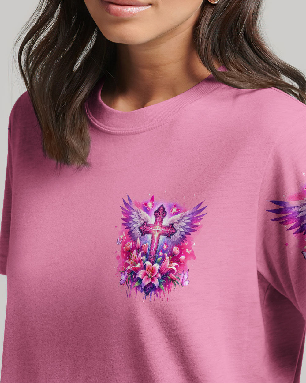 Behind Every Strong Woman There Is God Women's All Over Print Shirt - Tyqy1106241