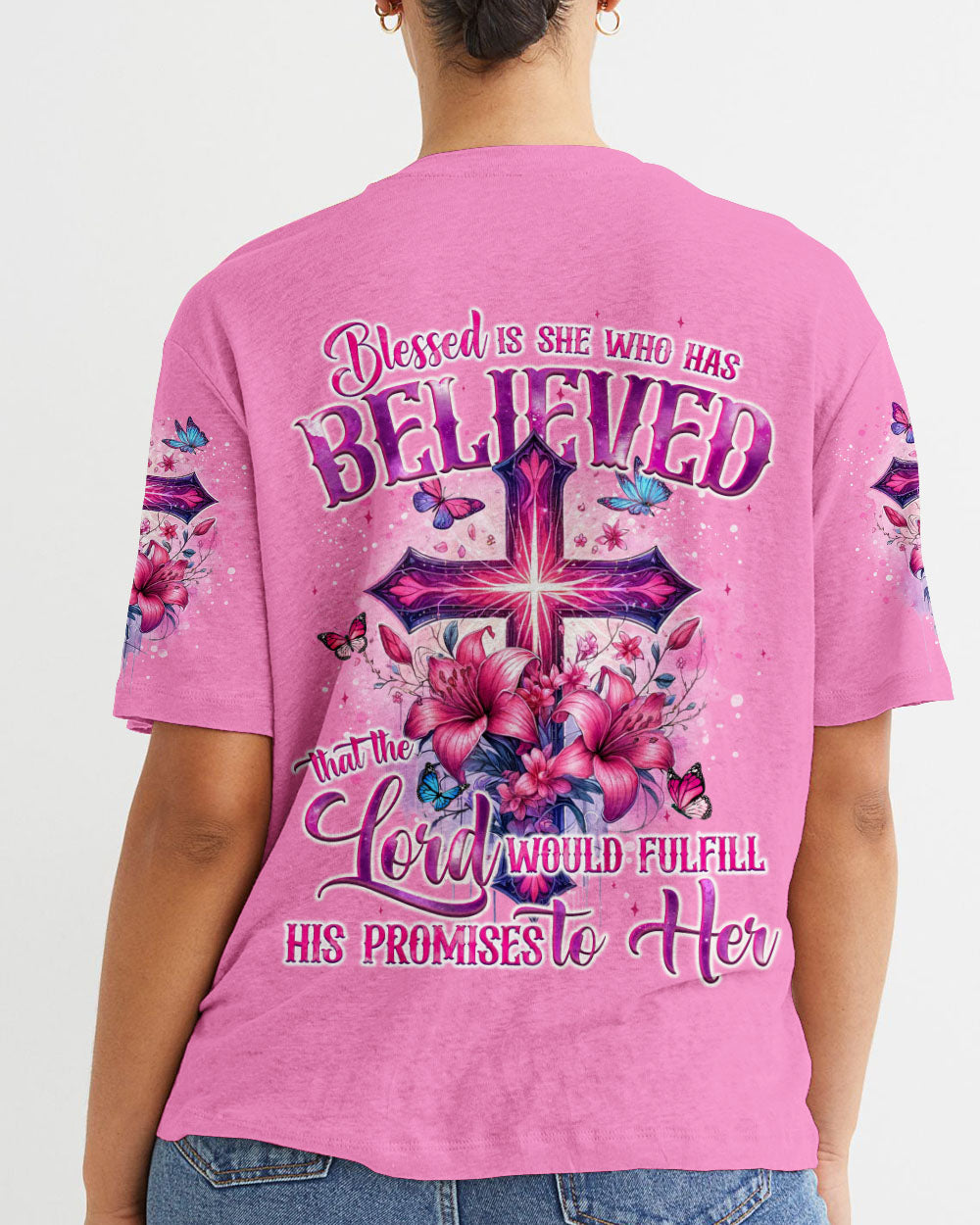 Blessed Is She Who Has Believed Women's All Over Print Shirt - Tyqy1206243