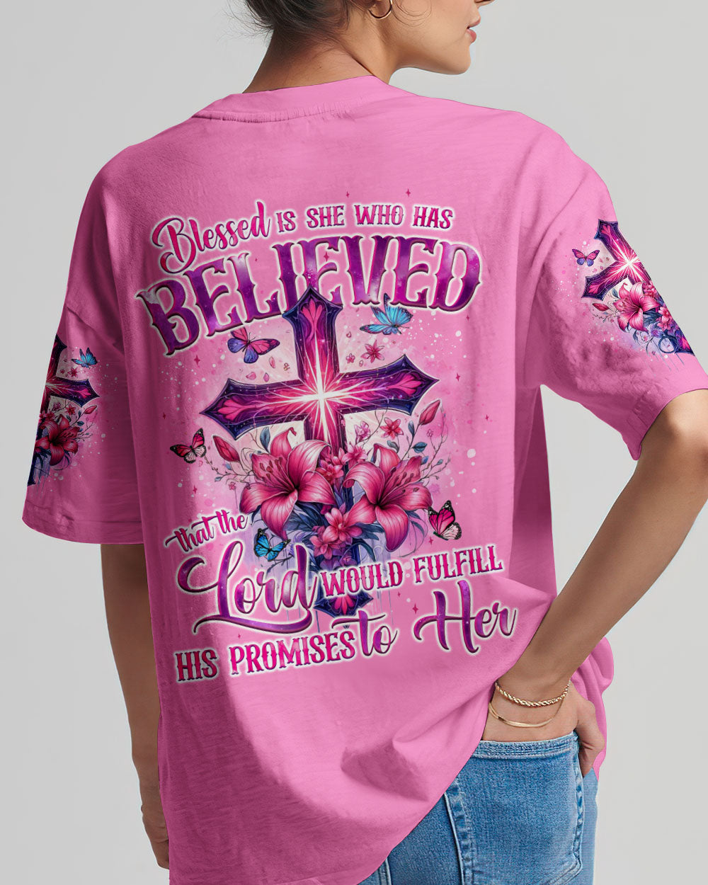 Blessed Is She Who Has Believed Women's All Over Print Shirt - Tyqy1206243