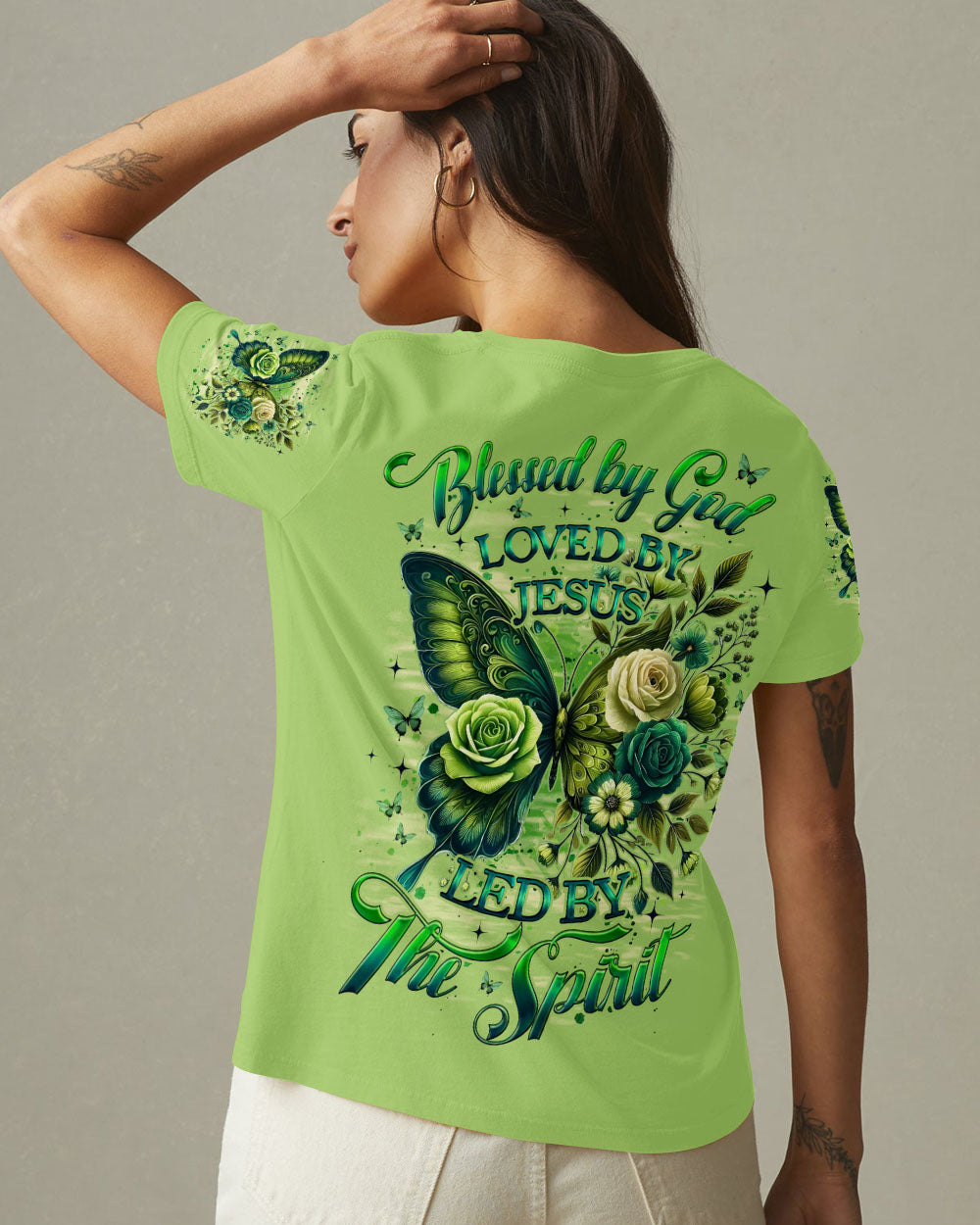 Blessed By God Butterfly Women's All Over Print Shirt - Tyqy1206251