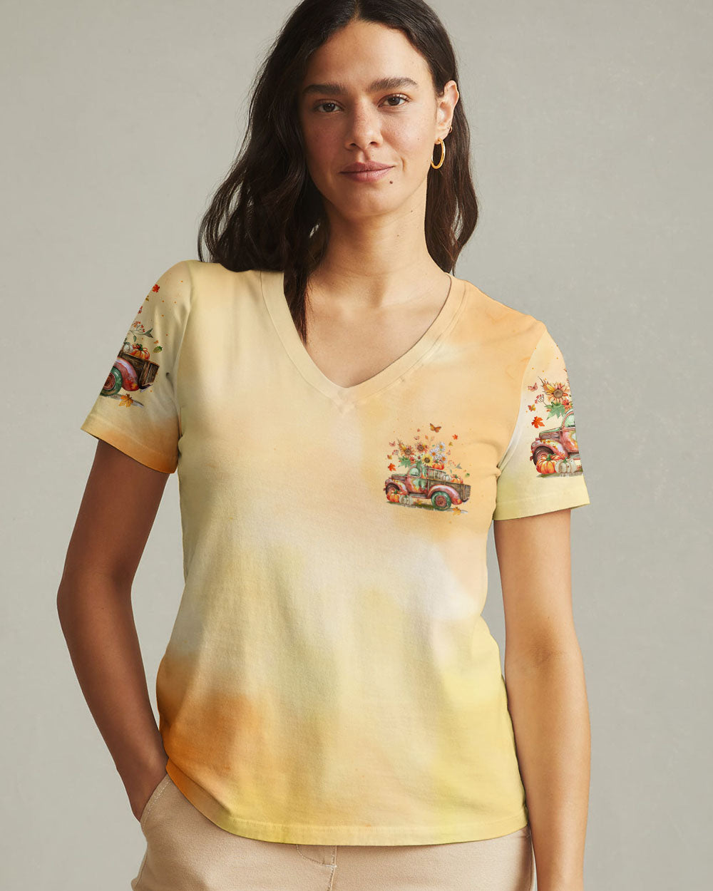Jesus Take The Wheel Autumn Truck All Over Print Shirt - Tyqy1308242