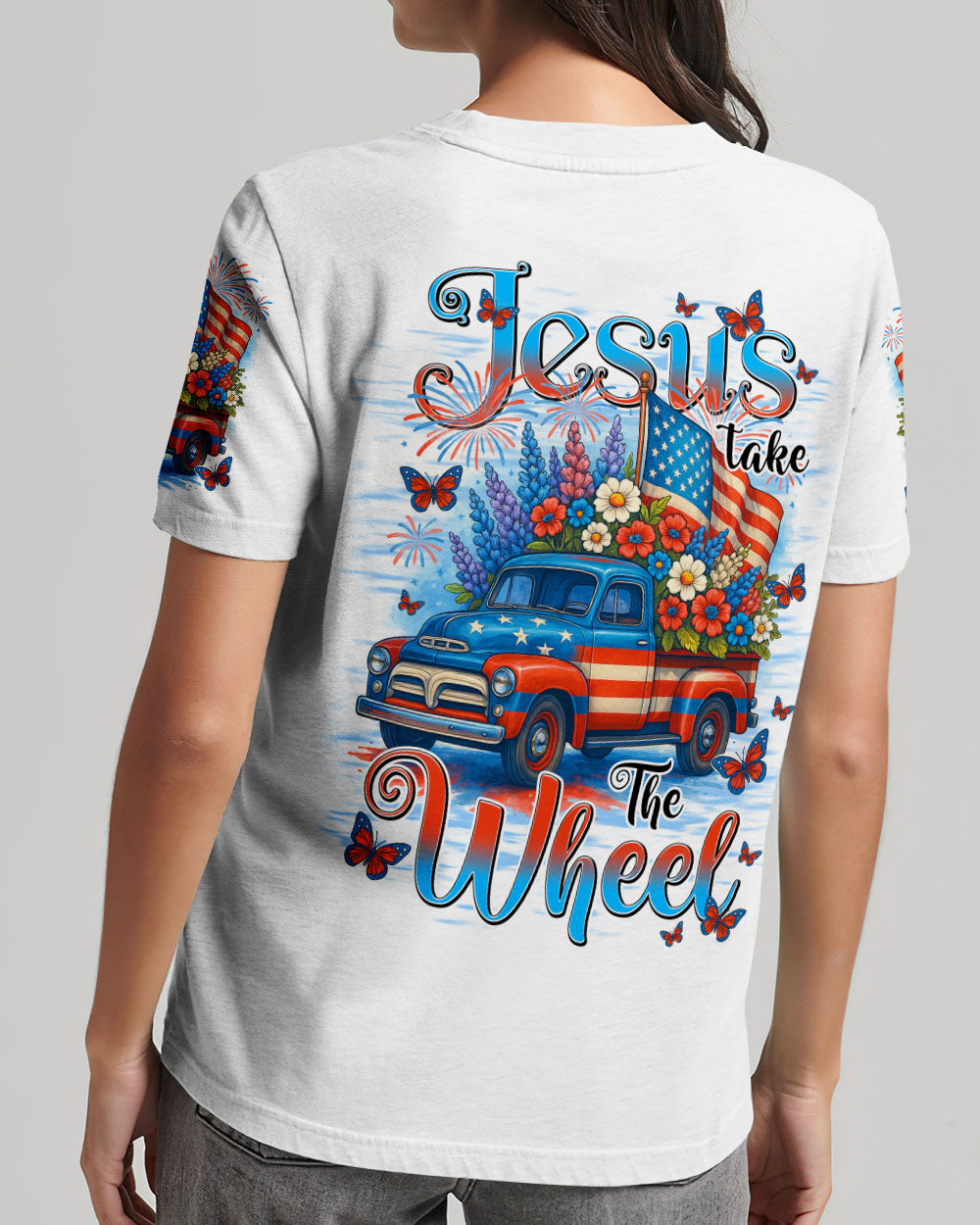 Jesus Take The Wheel Women's All Over Print Shirt - Tyqy1405254