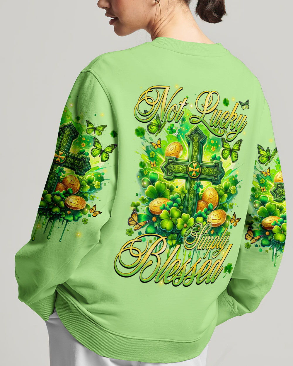 Not Lucky Simply Blessed Patrick's Day All Over Print Shirt - Tyqy1501243