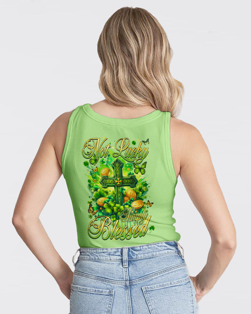 Not Lucky Simply Blessed Patrick's Day All Over Print Shirt - Tyqy1501243