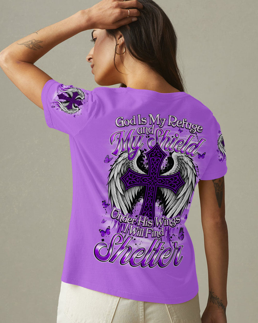 God Is My Refuge Women's All Over Print Shirt - Tyqy1509252