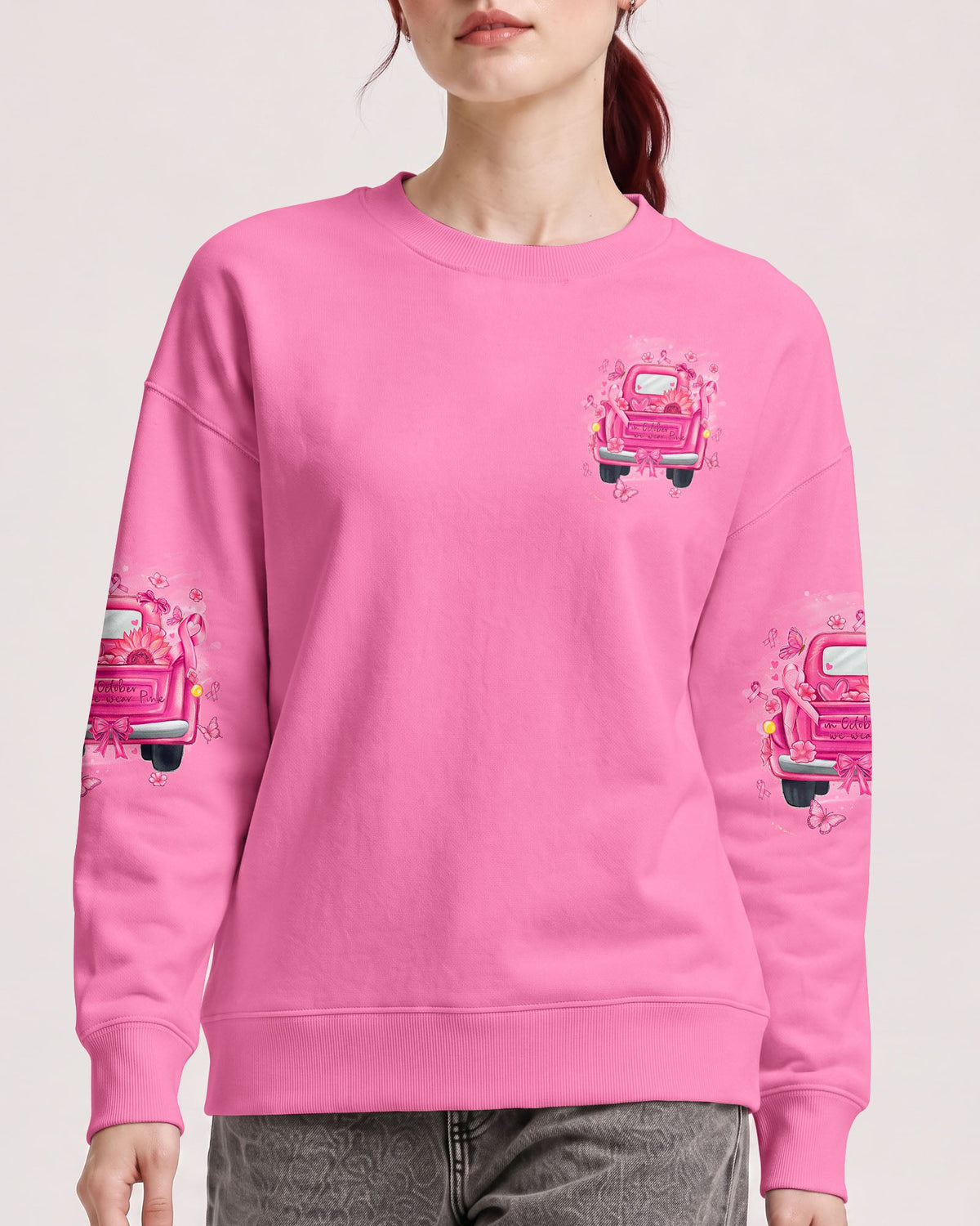 Jesus Take The Wheel Breast Cancer Awareness Women's All Over Print Shirt - Tyqy1607262