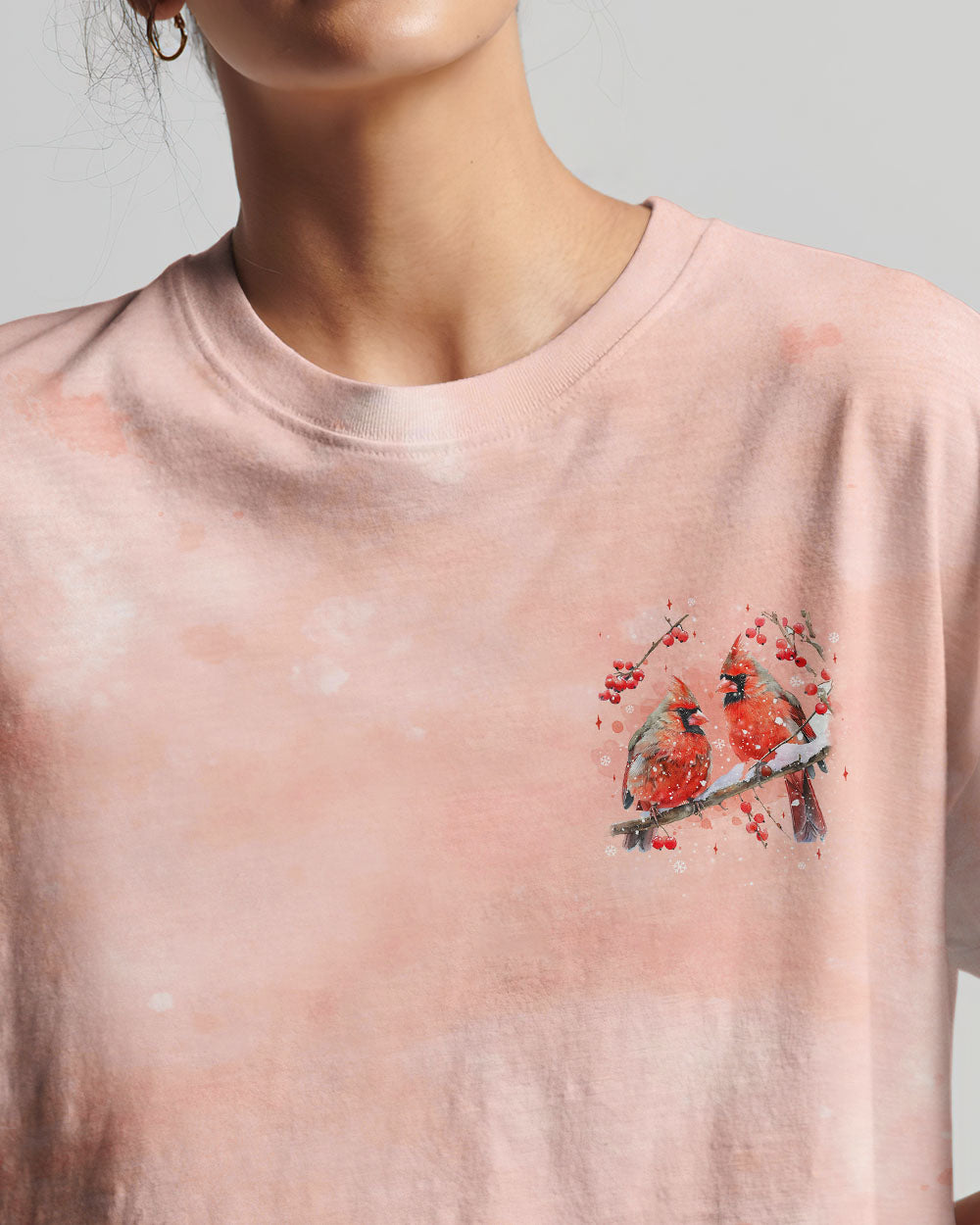 A Big Piece Of My Heart Lives In Heaven Red Cardinal Women's All Over Print Shirt - Tyqy1610241