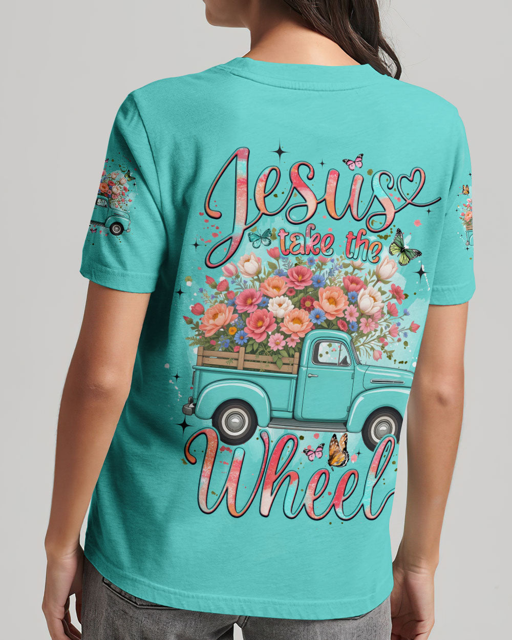 Jesus Take The Wheel Women's All Over Print Shirt - Tyqy1711251