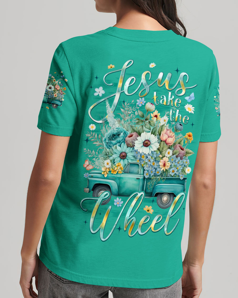 Jesus Take The Wheel Women's All Over Print Shirt - Tyqy1712252