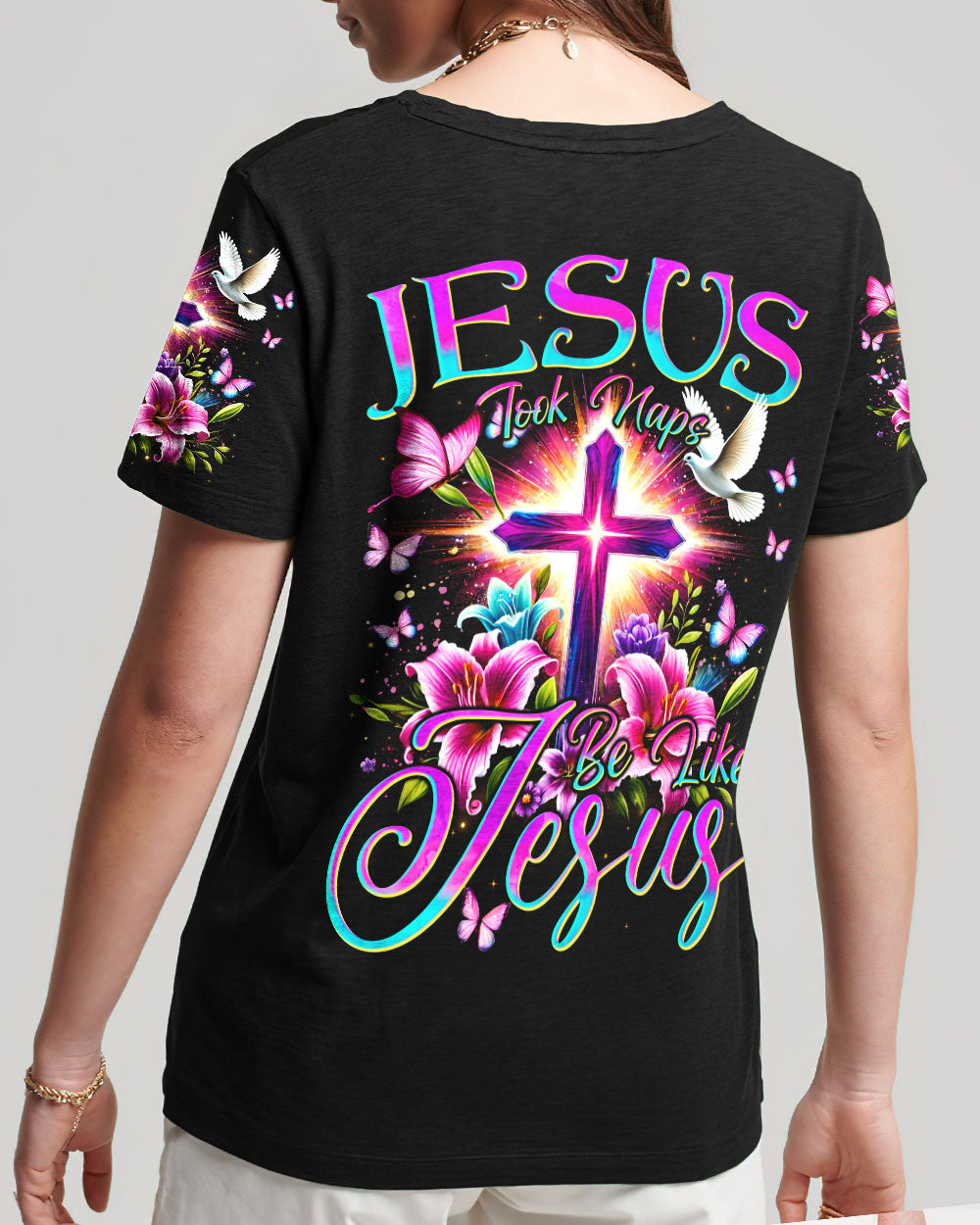 Jesus Took Naps Be Like Jesus Women's All Over Print Shirt - Tyqy1807243