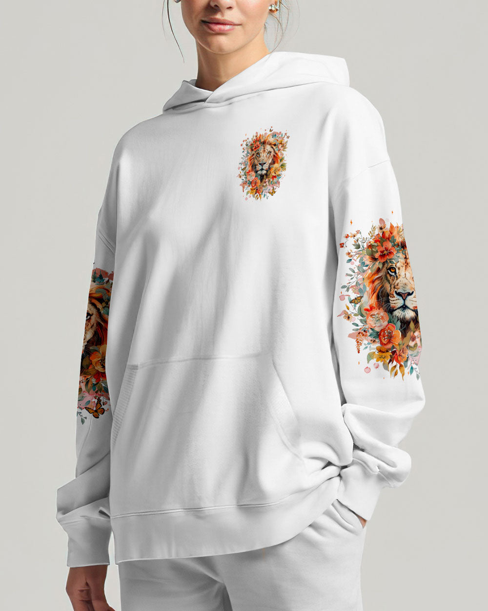 God Grant Me Peace Lion All Women's Over Print Shirt - Tyqy1809241