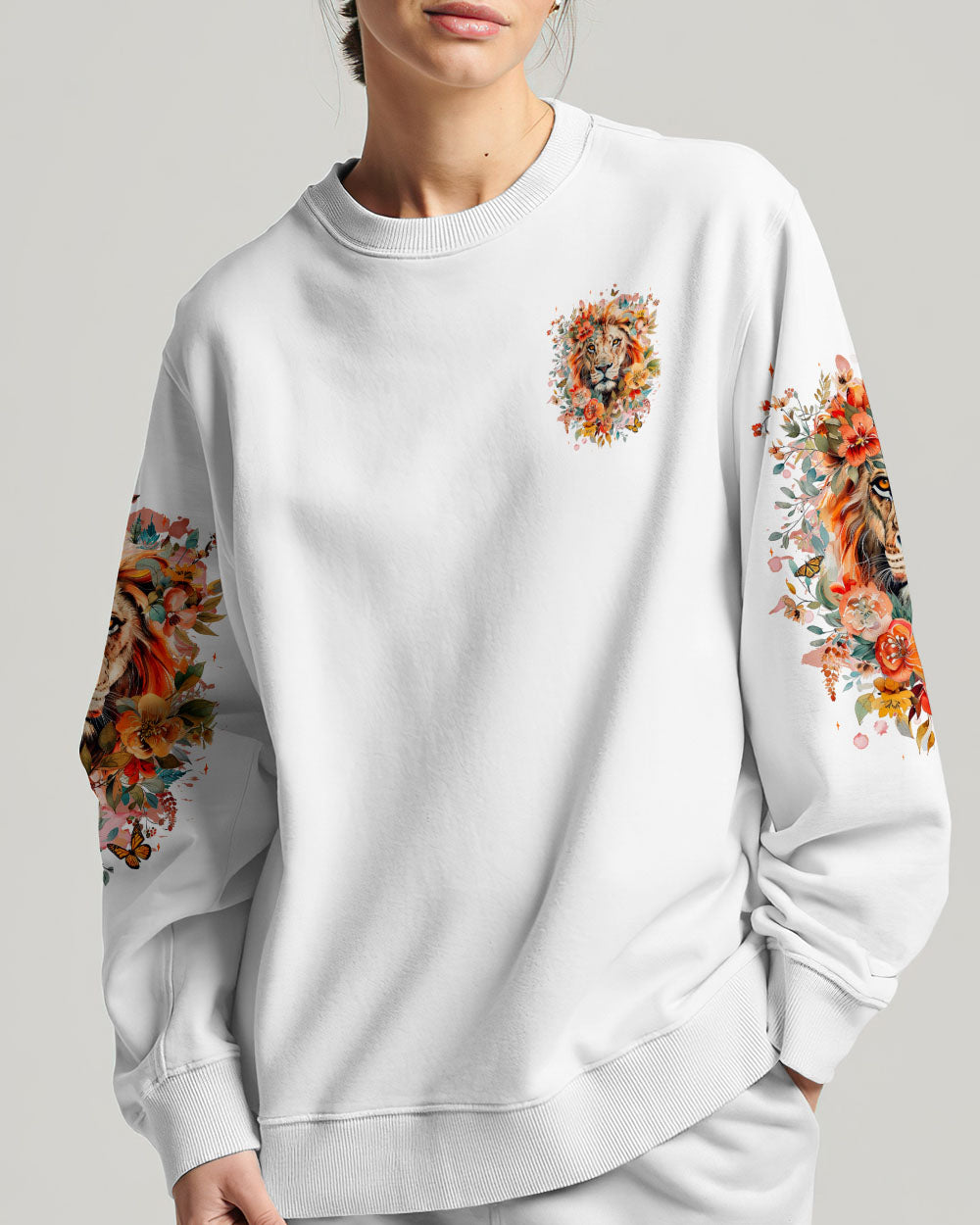 God Grant Me Peace Lion All Women's Over Print Shirt - Tyqy1809241